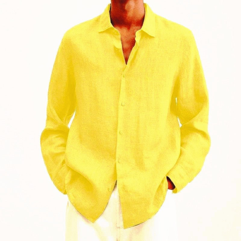 Linen Long Sleeve Shirt - Relaxed Smart Casual Essential