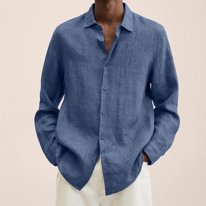 Linen Long Sleeve Shirt - Relaxed Smart Casual Essential