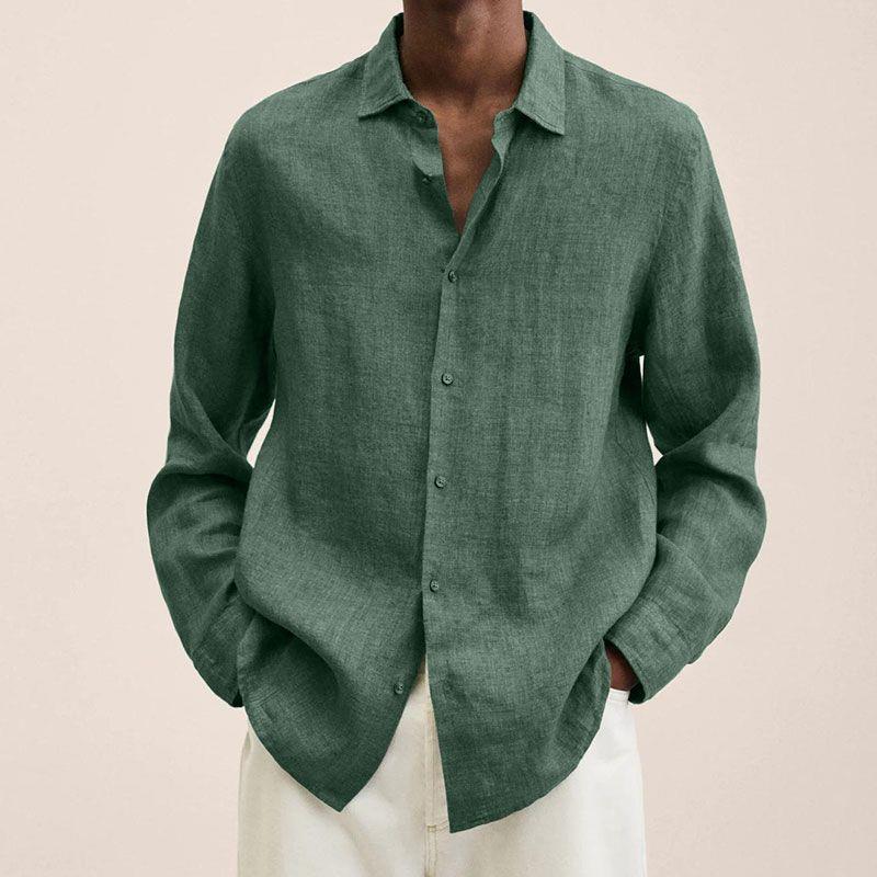 Linen Long Sleeve Shirt - Relaxed Smart Casual Essential