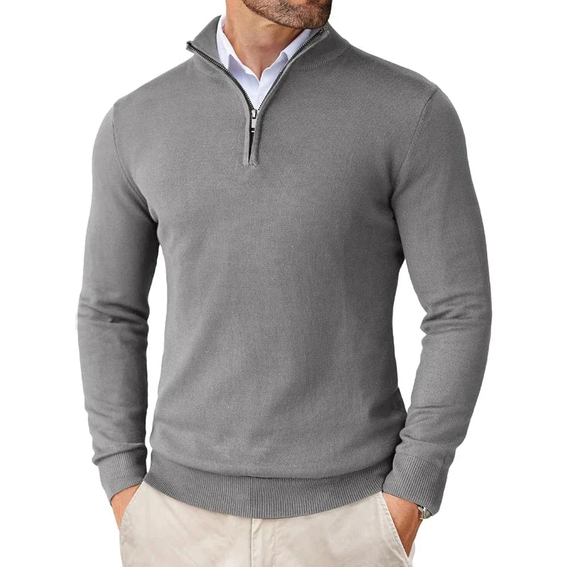 Half-Zip Knit Jumper - Timeless Smart Casual Layer