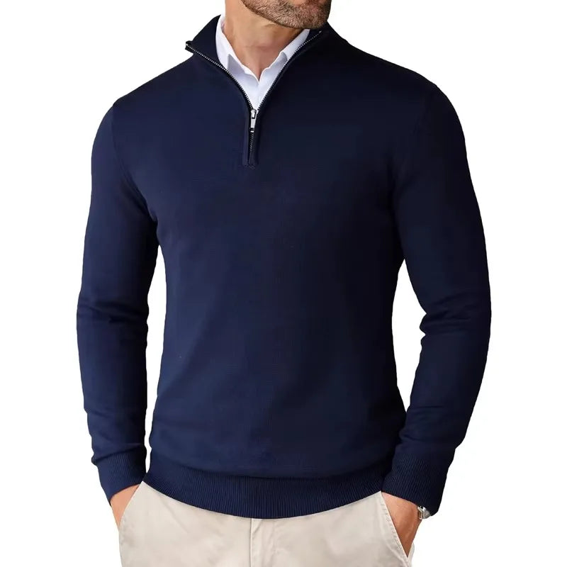Half-Zip Knit Jumper - Timeless Smart Casual Layer