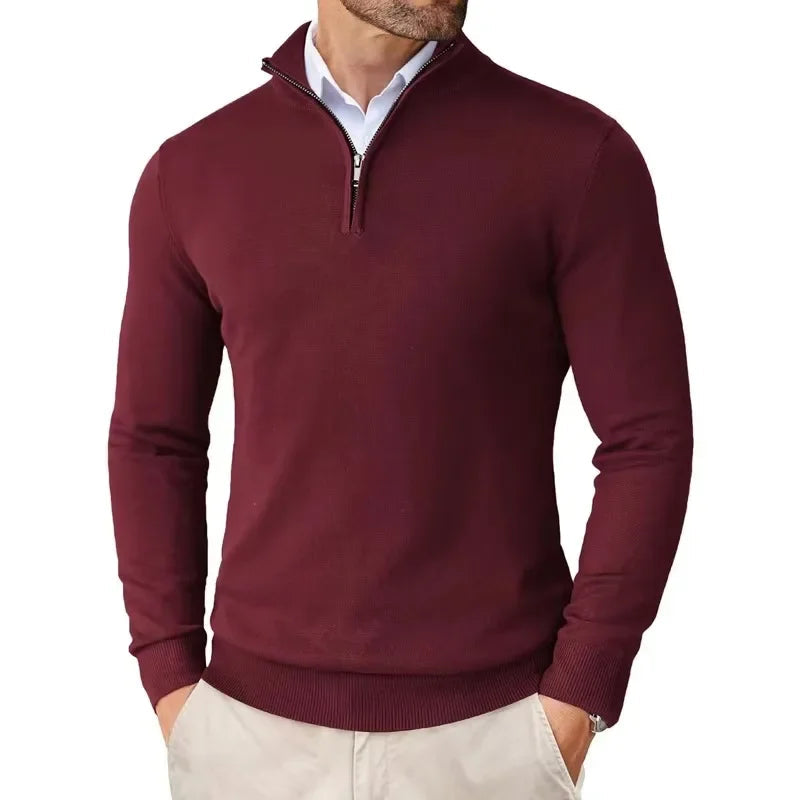 Half-Zip Knit Jumper - Timeless Smart Casual Layer