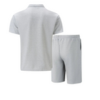 Co-Ord Set - Zip-Neck Polo Shirt & Shorts Everyday Casual Essential
