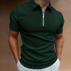 Zip-Up Polo Shirt - Modern Casual Everyday Layer