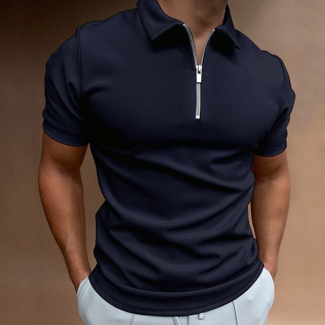 Zip-Up Polo Shirt - Modern Casual Everyday Layer