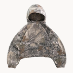 Oversized Camouflage Hoodie - Relaxed Streetwear Fit Oversized Utility Hoodie for Everyday Casual Layering