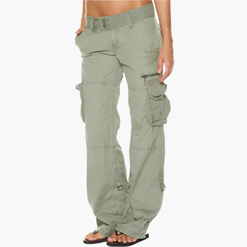 Olivia | Women's Cargo Trousers – Casual Multi-Pocket Style for Everyday