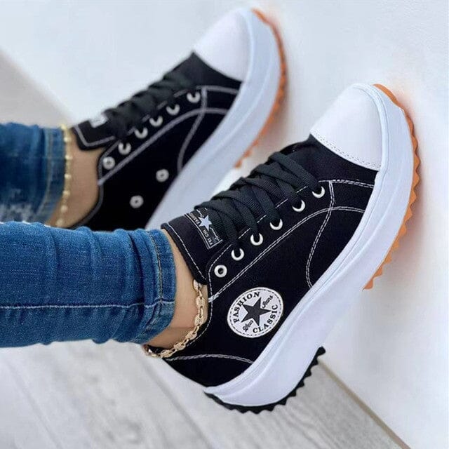 Chunky Lace-Up Trainers - Low-Top Casual Everyday Support