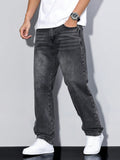 Relaxed Straight Leg Jeans - Everyday Casual Denim Fit