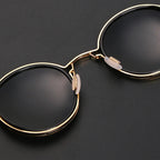 Round Metal Frame Sunglasses - Minimalist Everyday Eyewear Retro-Inspired Lightweight Sunglasses for Daily Styling