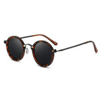 Round Metal Frame Sunglasses - Minimalist Everyday Eyewear Retro-Inspired Lightweight Sunglasses for Daily Styling
