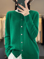 Eleanor | Women's Extra Fine Merino Wool Cardigan – Classic Knitwear