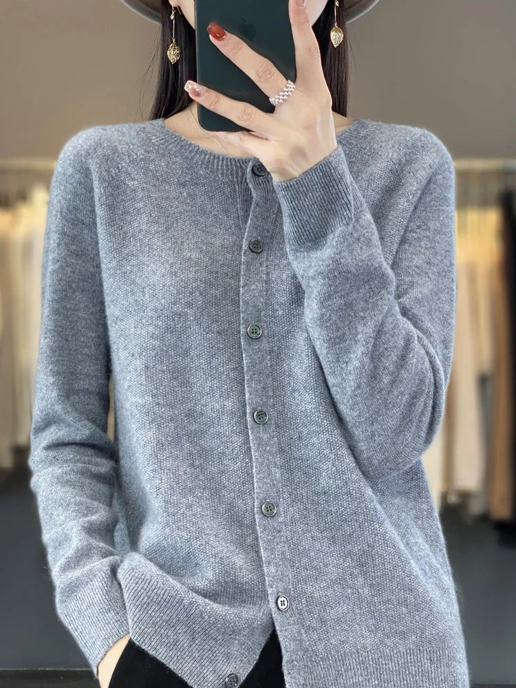 Eleanor | Women's Extra Fine Merino Wool Cardigan – Classic Knitwear