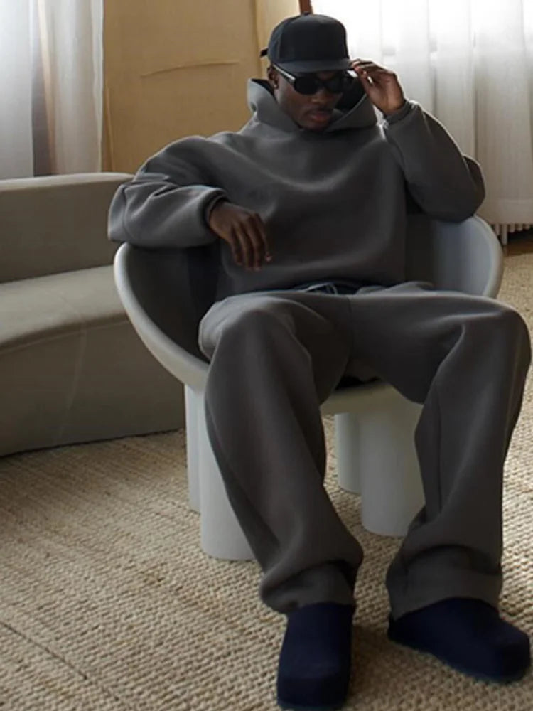 Men’s Casual Hoodie and Trousers Set – Comfortable Tracksuit