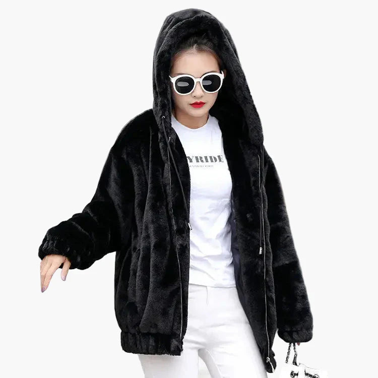 Maisie | Women's Oversized Fleece Jacket – Cosy Hooded Winter Coat