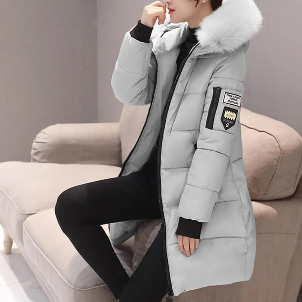 Emilia | Women's Embellished Winter Jacket – Statement Collar Coat