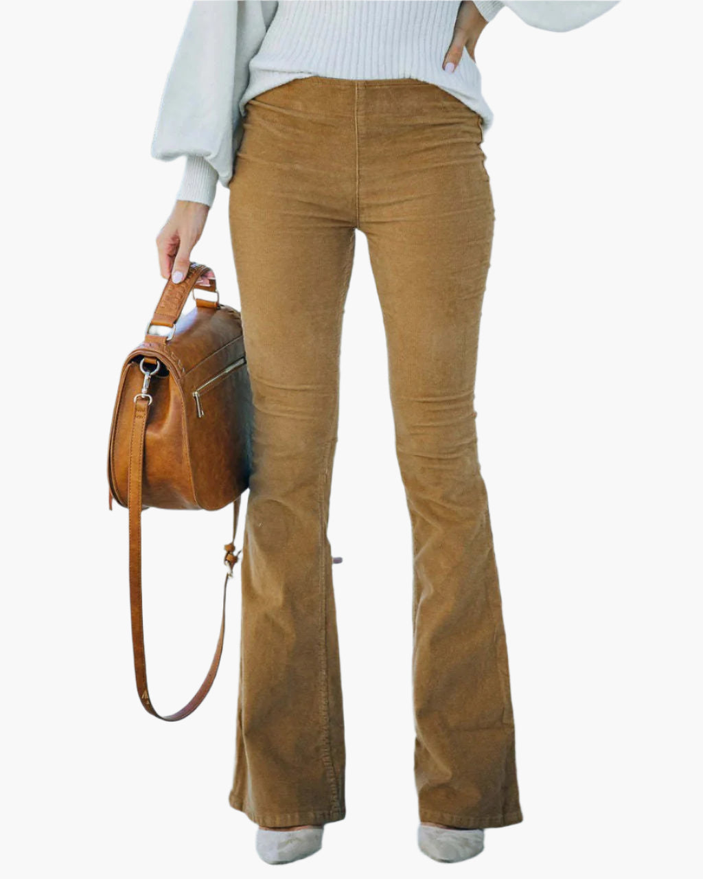 Phoebe | Women's High Waist Flare Trousers – Stylish Bell-Bottoms