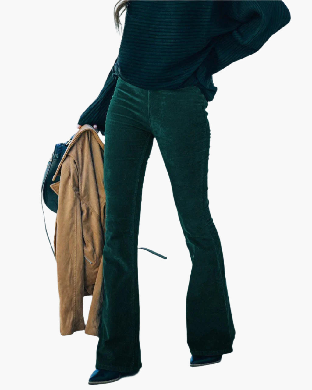 Phoebe | Women's High Waist Flare Trousers – Stylish Bell-Bottoms