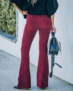 Phoebe | Women's High Waist Flare Trousers – Stylish Bell-Bottoms