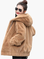 Maisie | Women's Oversized Fleece Jacket – Cosy Hooded Winter Coat