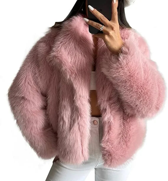 Eliza | Women's Elegant Faux Fur Jacket – Stylish Occasion Winter Coat