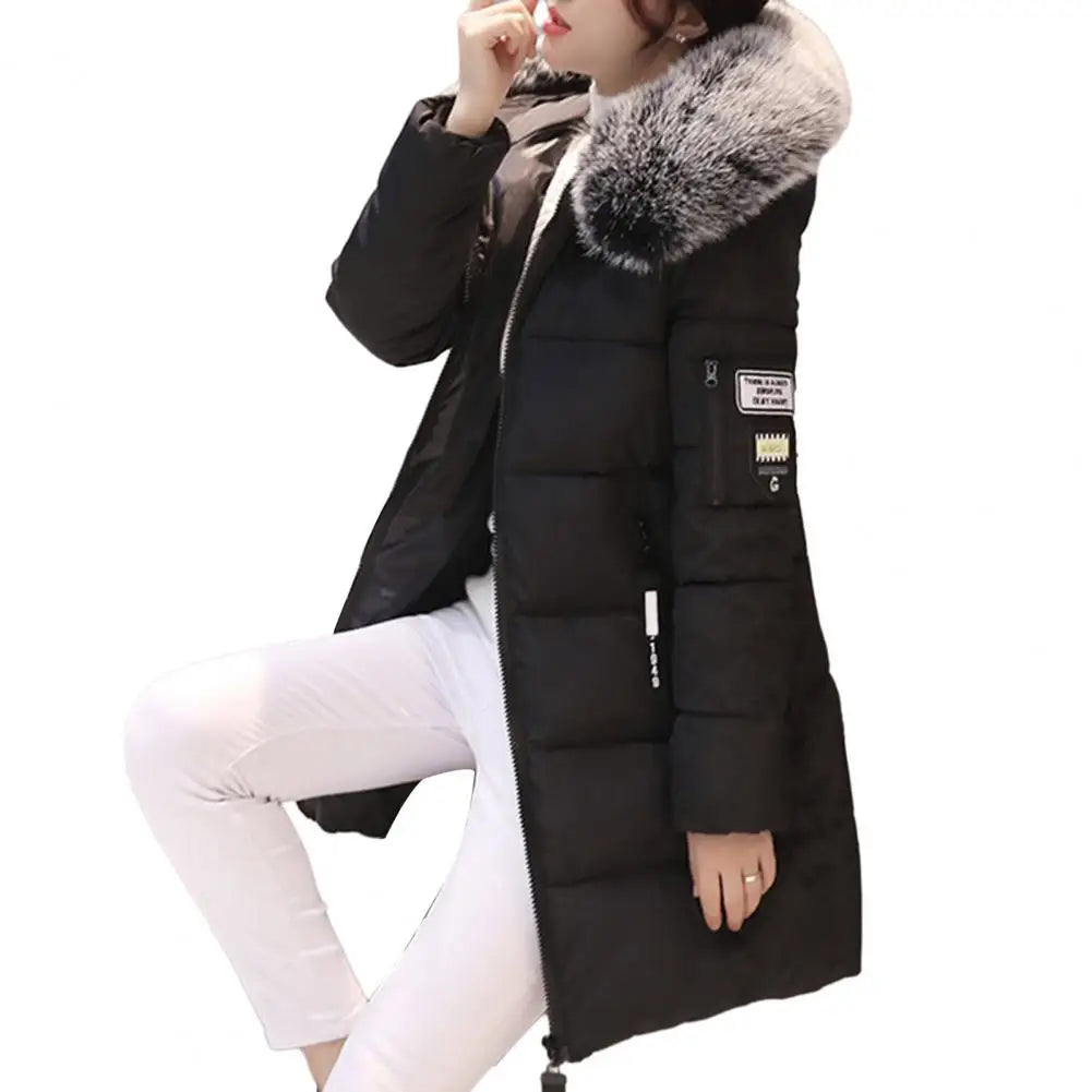 Emilia | Women's Embellished Winter Jacket – Statement Collar Coat