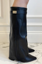 Knee-High Boots with Cuff