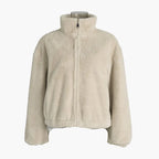 Ruby | Women's Teddy Fur Bomber Jacket – Stylish Winter Coat