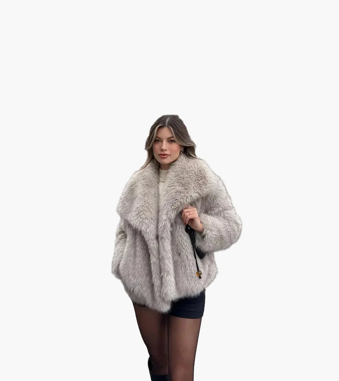 Eliza | Women's Elegant Faux Fur Jacket – Stylish Occasion Winter Coat