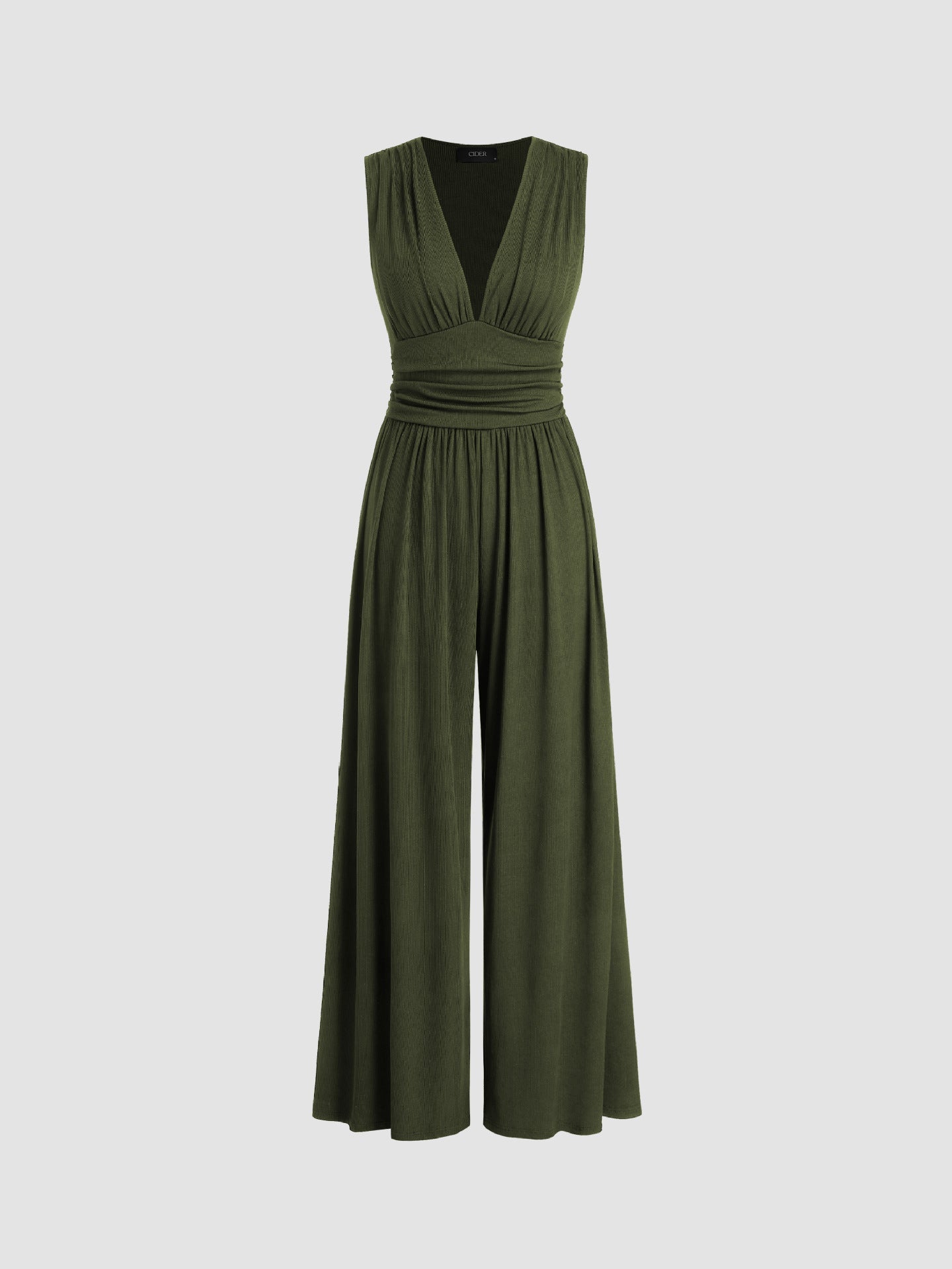 Sleeveless Wide-Leg Jumpsuit - Elegant Relaxed Occasion Fit