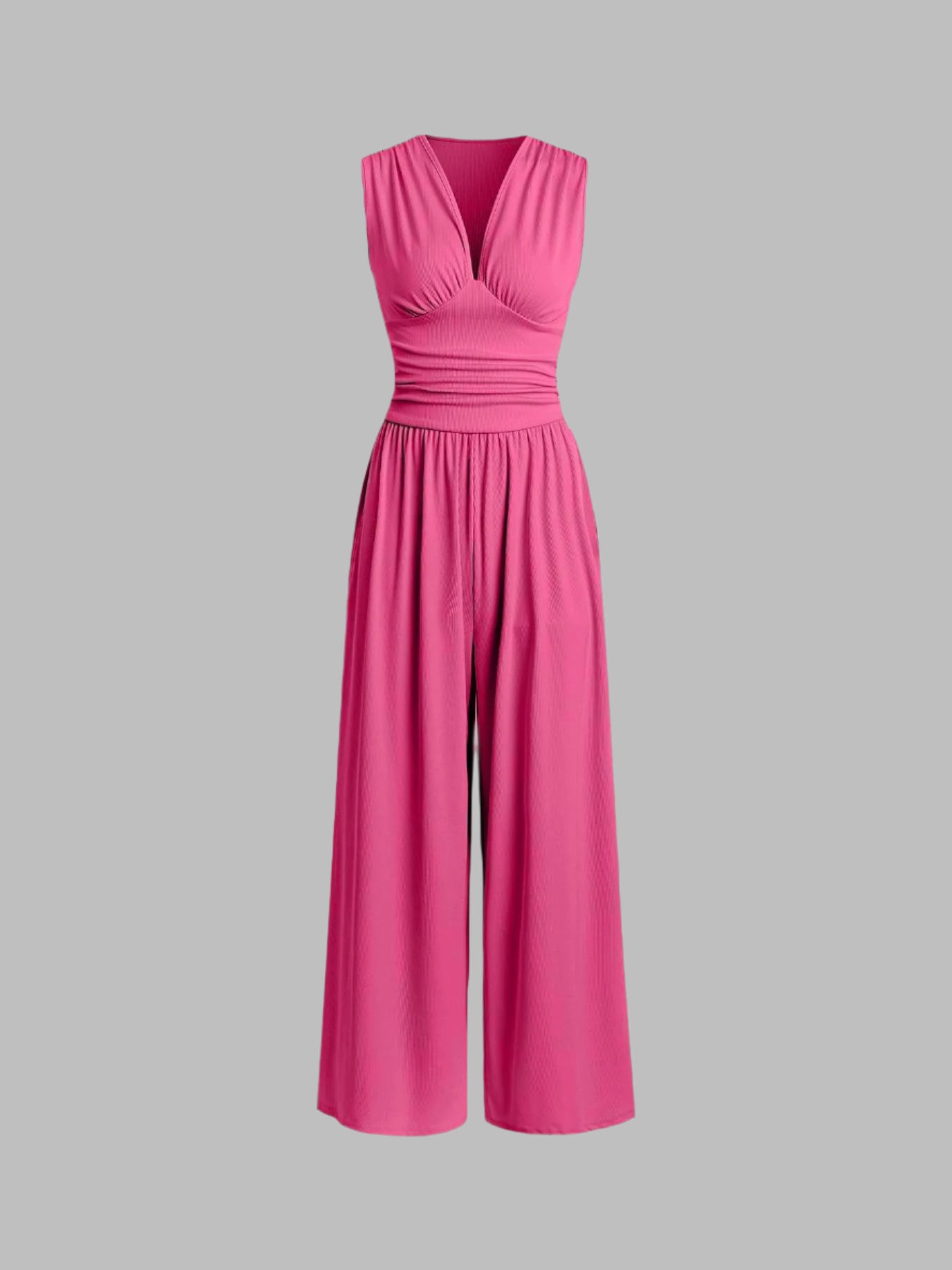 Sleeveless Wide-Leg Jumpsuit - Elegant Relaxed Occasion Fit