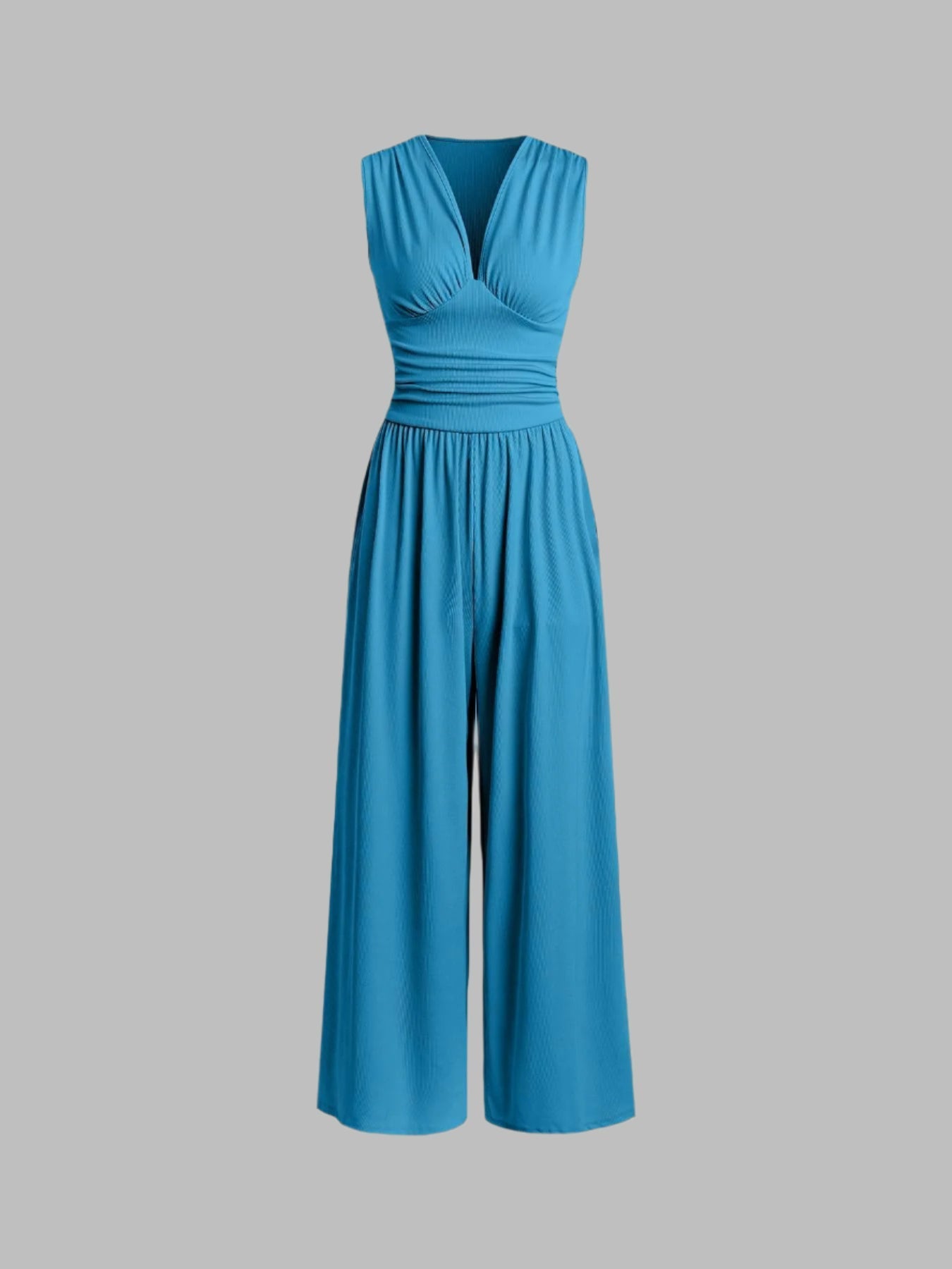 Sleeveless Wide-Leg Jumpsuit - Elegant Relaxed Occasion Fit