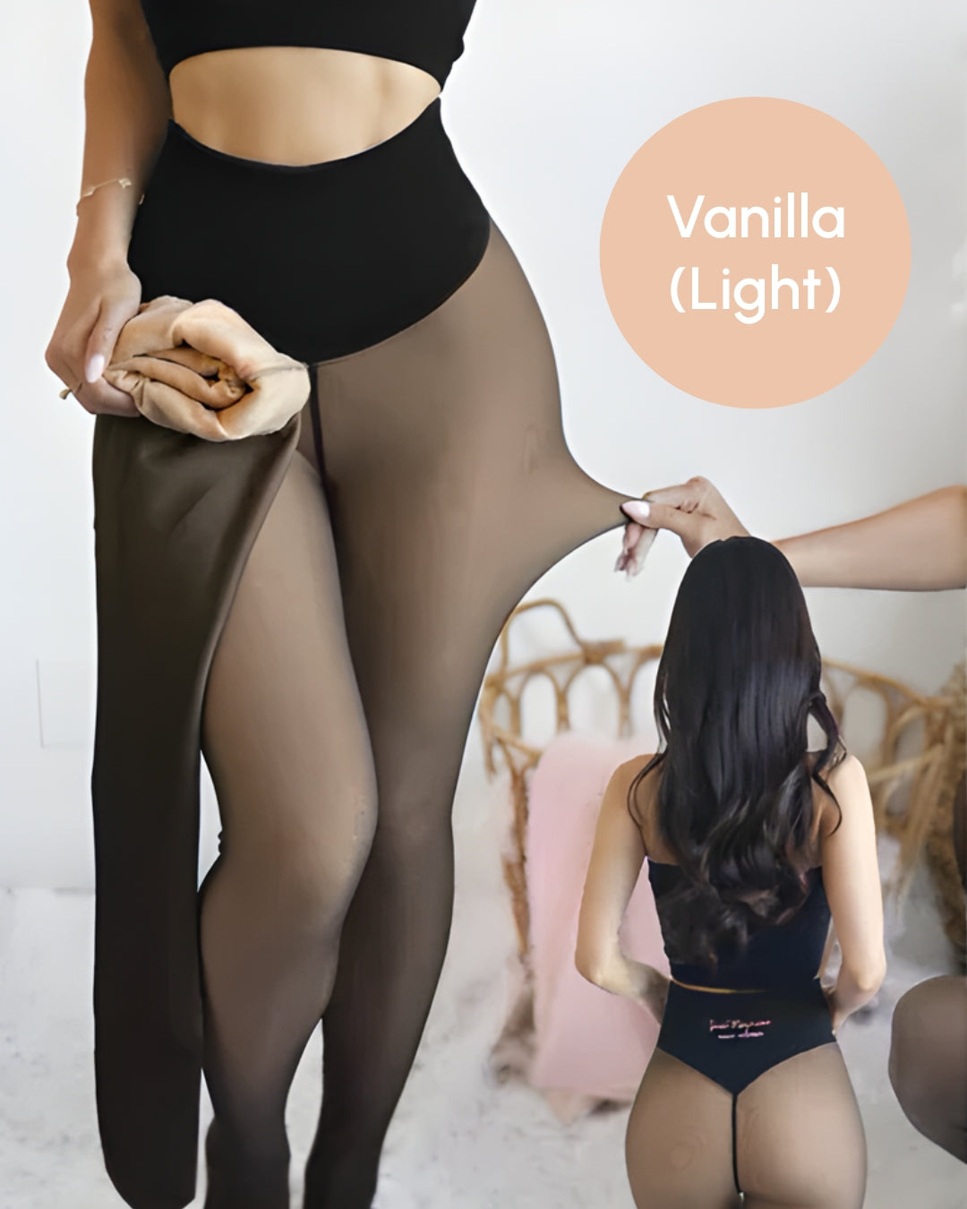 Transparent Warm Fleece Leggings