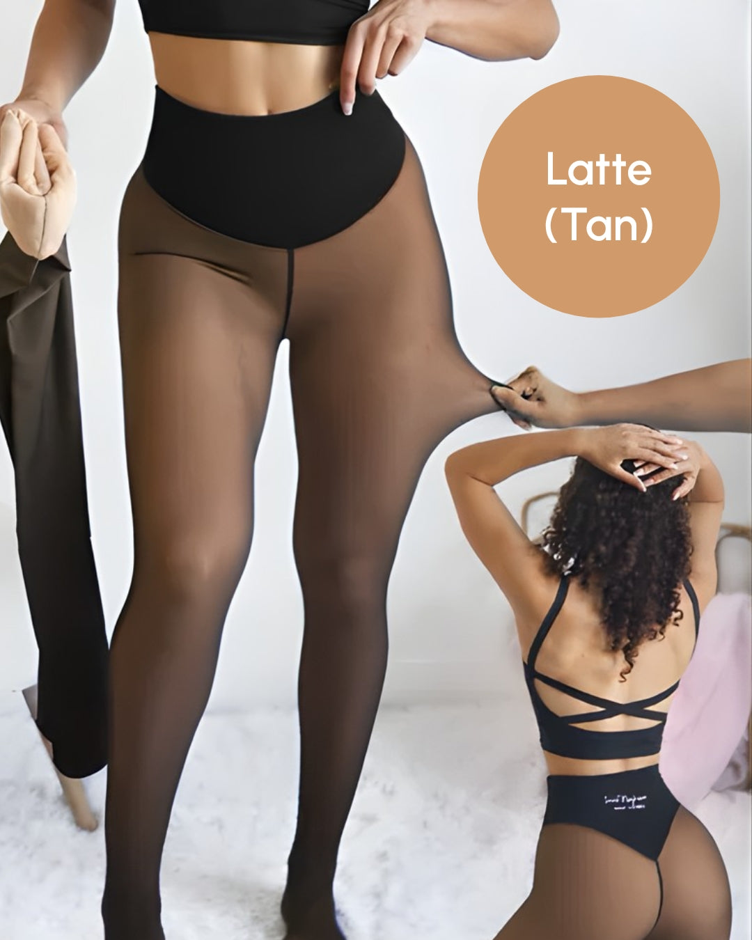 Transparent Warm Fleece Leggings
