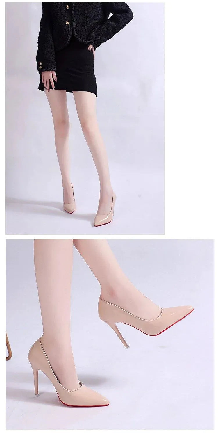 Stiletto Heel Pumps - Pointed Toe Court Heels for Occasion Wear and Smart Casual Evening Styling