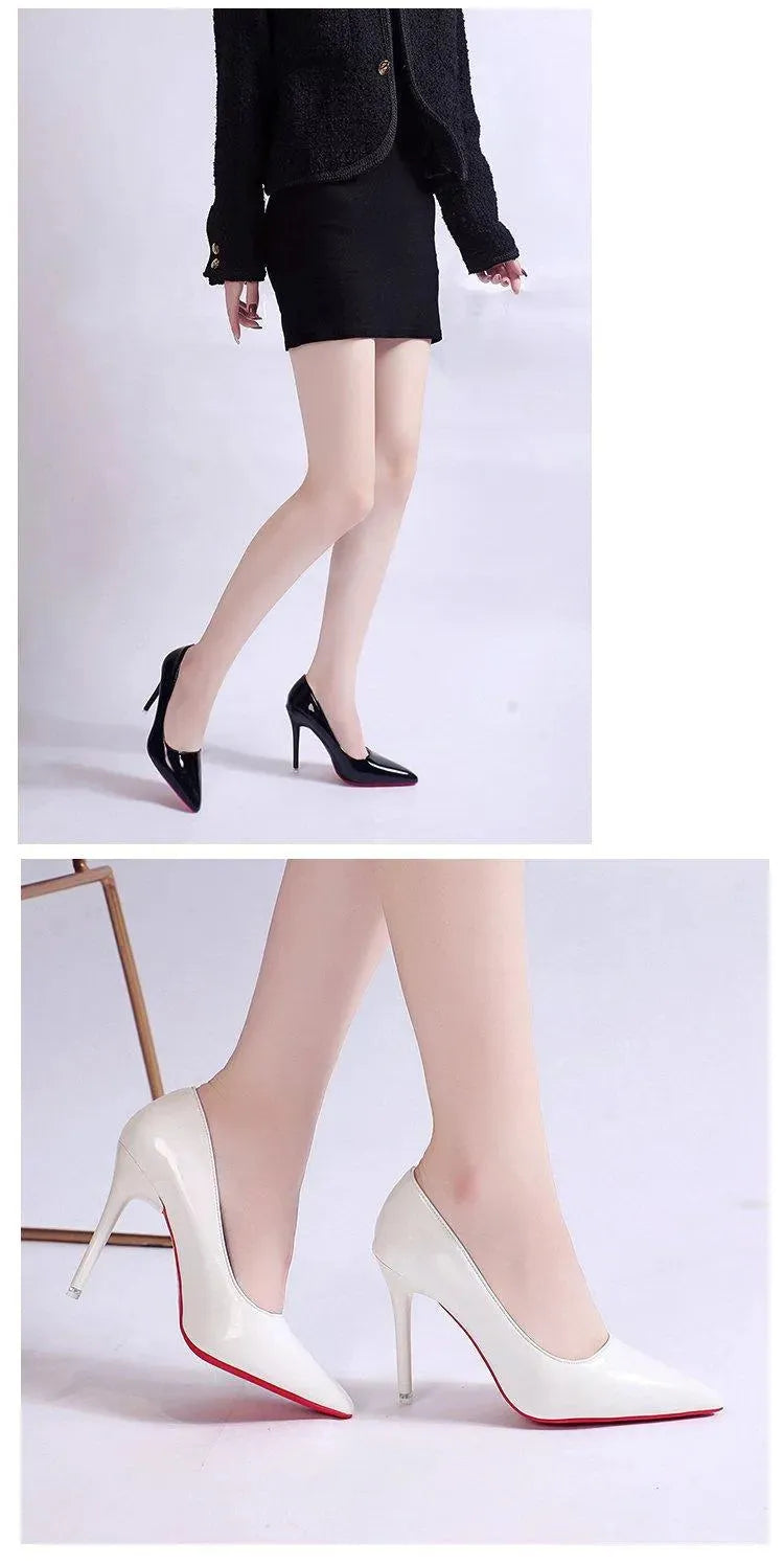 Stiletto Heel Pumps - Pointed Toe Court Heels for Occasion Wear and Smart Casual Evening Styling