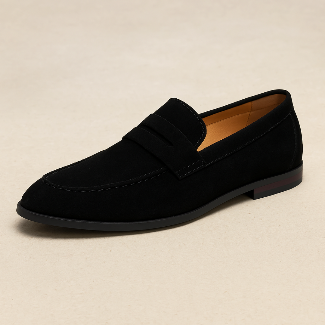 Suede Penny Loafers - Refined Smart Casual Slip-On