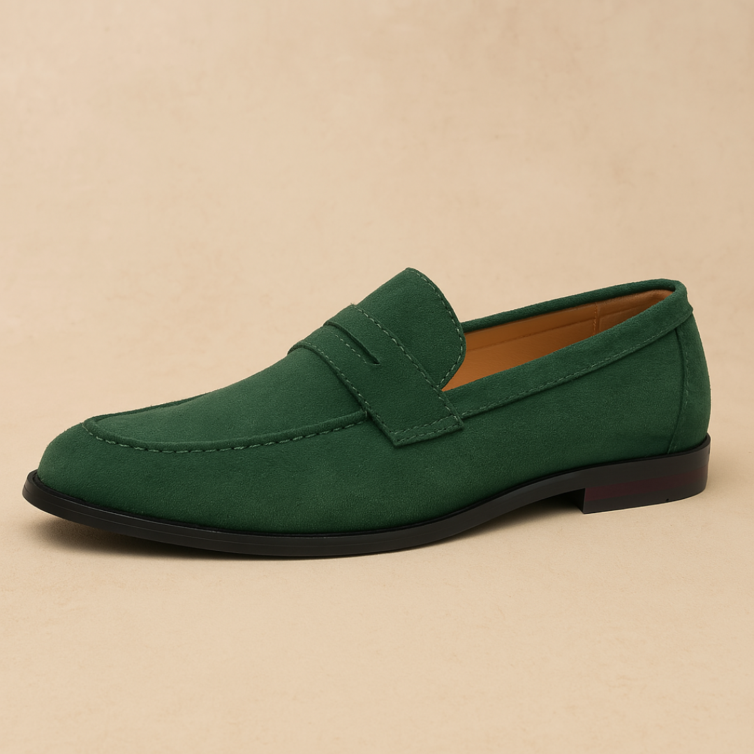 Suede Penny Loafers - Refined Smart Casual Slip-On