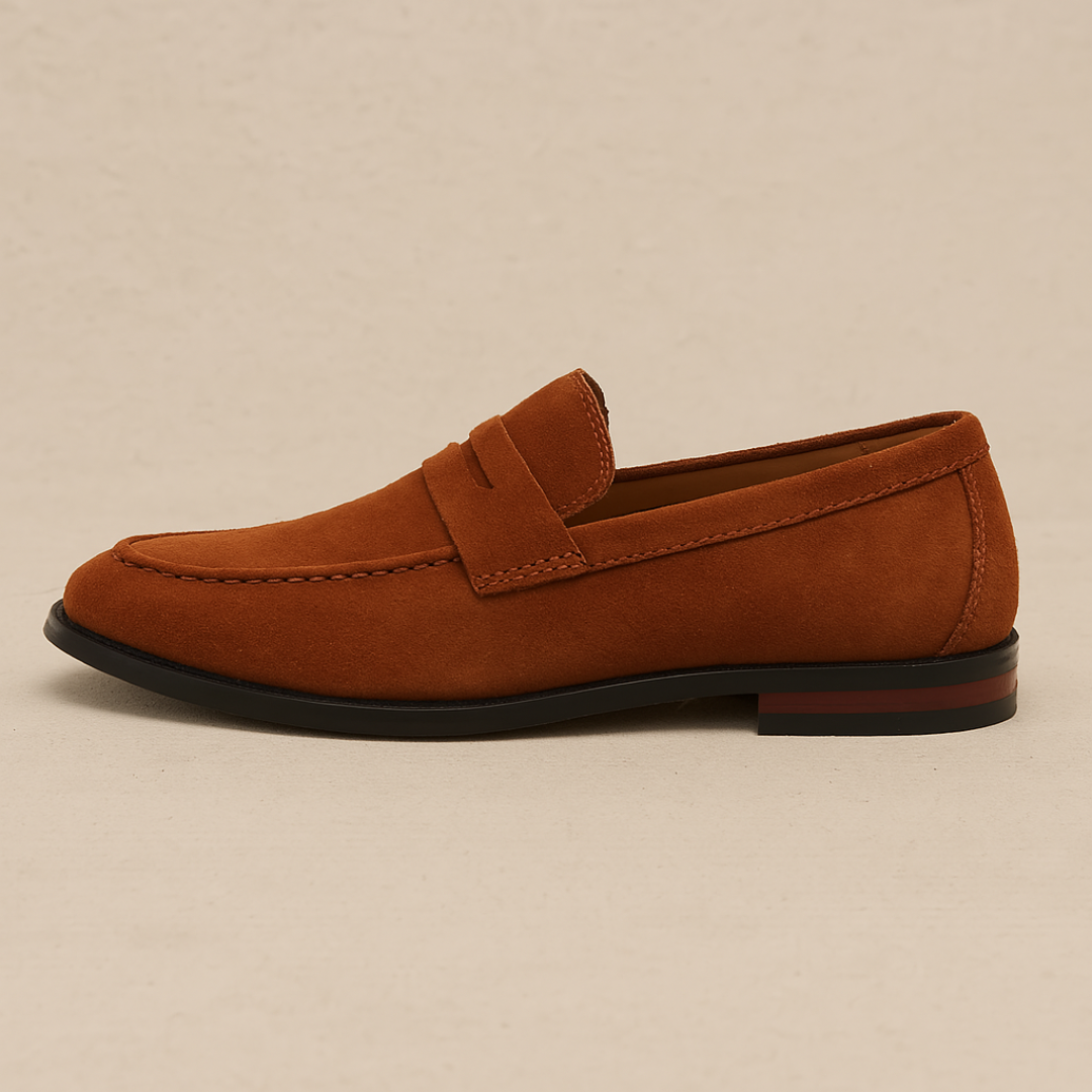 Suede Penny Loafers - Refined Smart Casual Slip-On