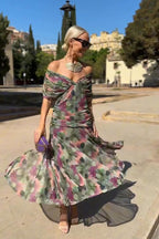 V-Neck Maxi Dress - Sleeveless Occasion Maxi Dress with Flowy Silhouette for Evening Wear and Modern Event Styling