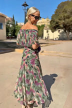 V-Neck Maxi Dress - Sleeveless Occasion Maxi Dress with Flowy Silhouette for Evening Wear and Modern Event Styling