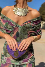 V-Neck Maxi Dress - Sleeveless Occasion Maxi Dress with Flowy Silhouette for Evening Wear and Modern Event Styling