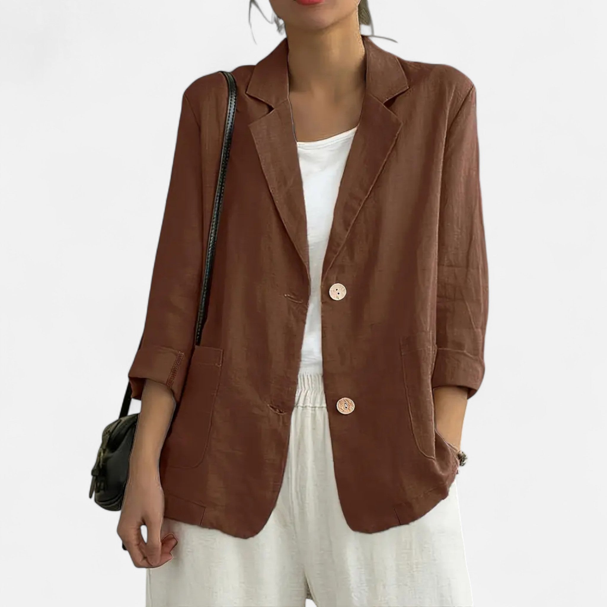Tailored Two-Button Blazer - Structured Everyday Elegance