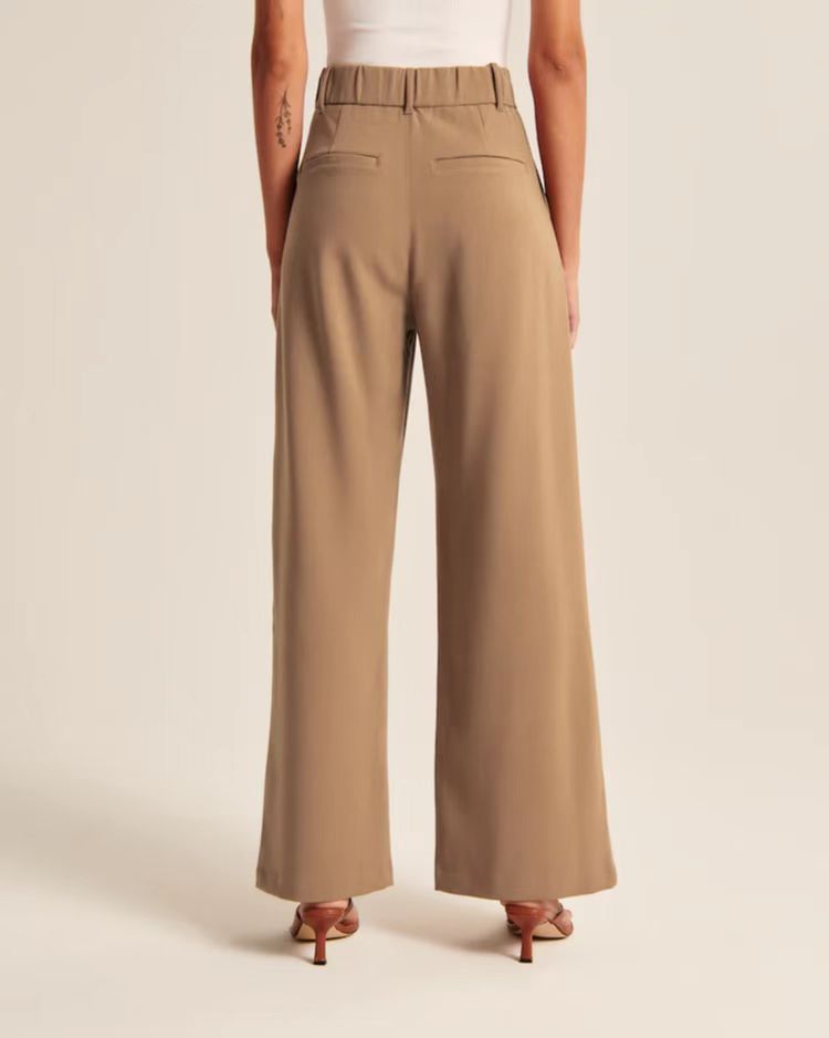 Kate | Women's High Waisted Wide Leg Trousers – With Practical Pockets