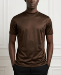 Shiny Crew-Neck T-Shirt – Sleek Casual Style