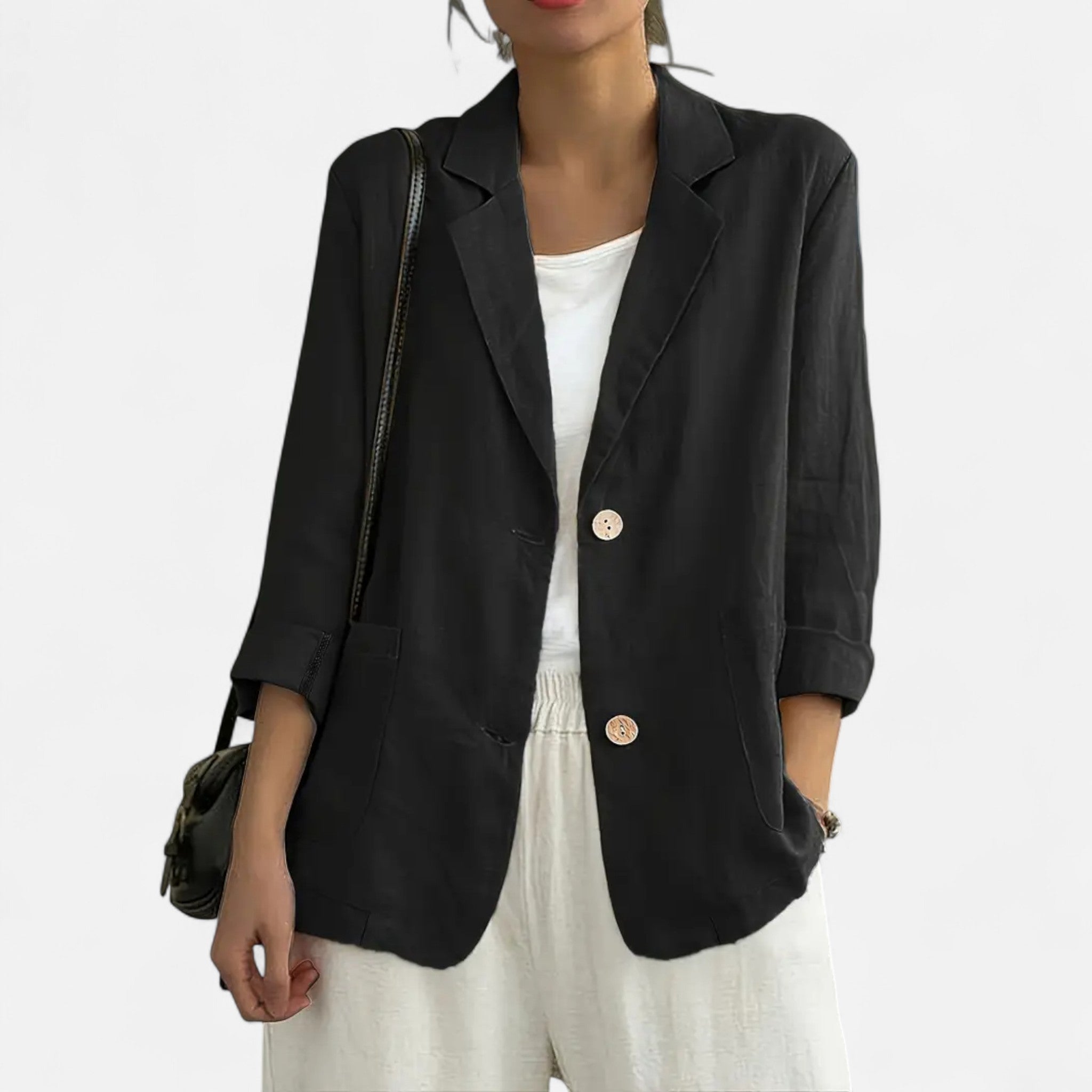Tailored Two-Button Blazer - Structured Everyday Elegance