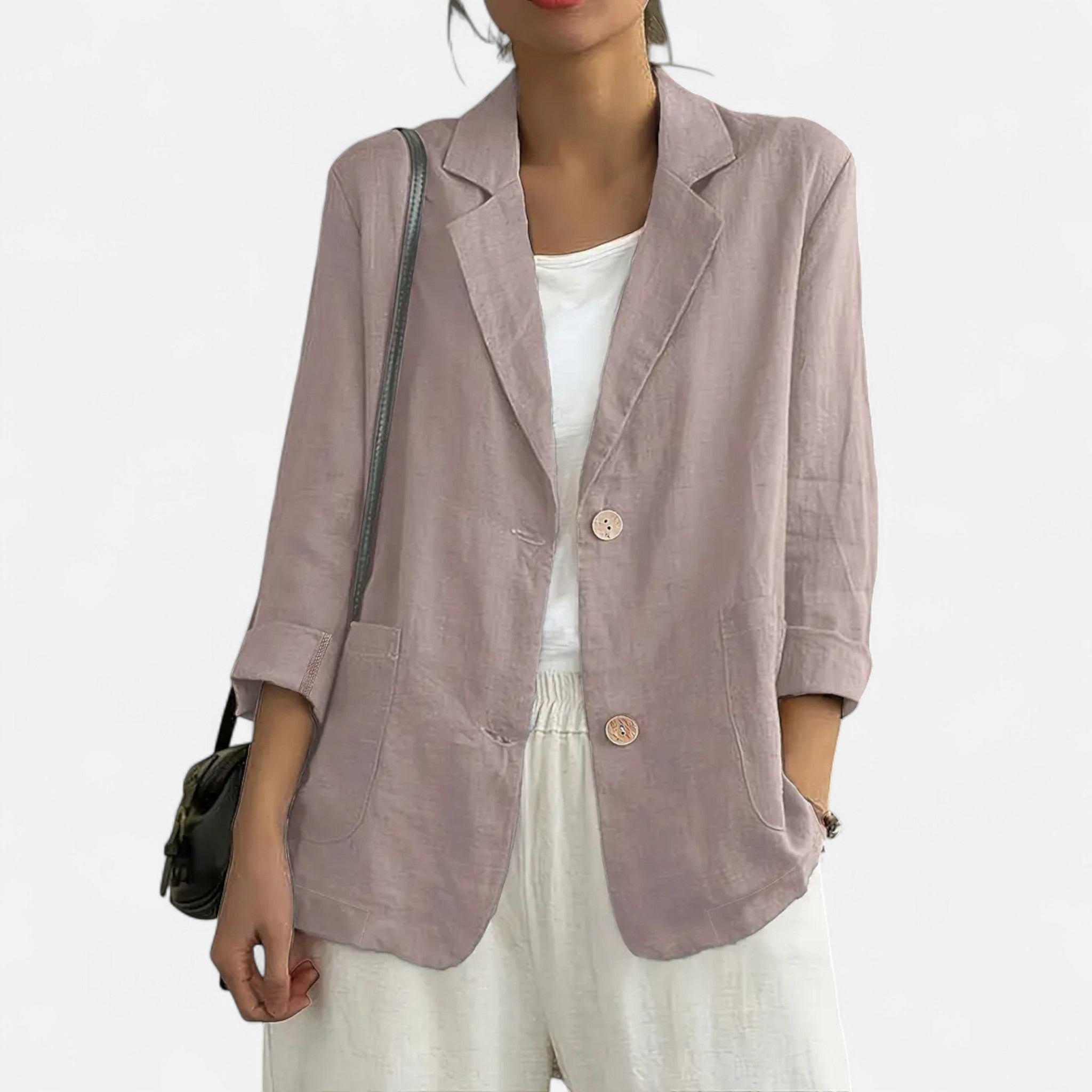 Tailored Two-Button Blazer - Structured Everyday Elegance