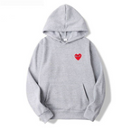Women’s Heart Pattern Hoodie – Casual Cute Style