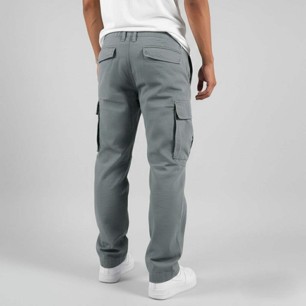Men’s Relaxed Cargo Pants with Side Pockets Streetwear