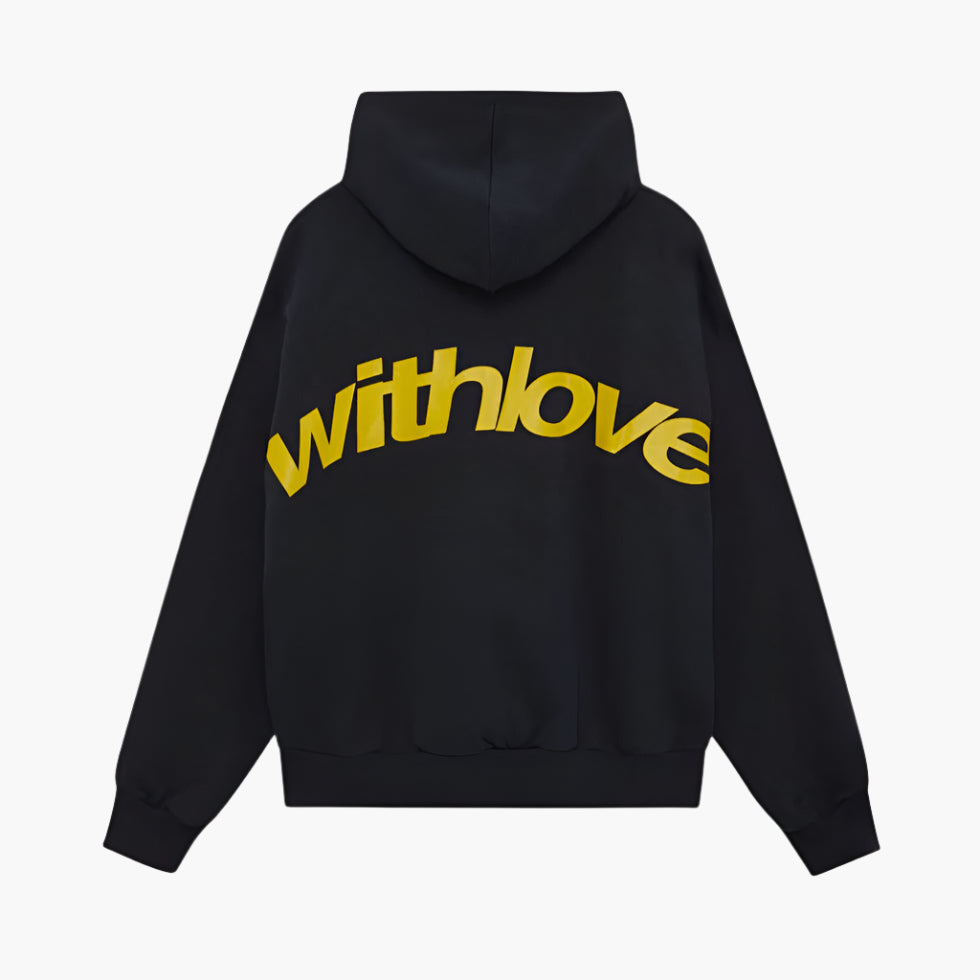 Riley | Unisex Oversized Hoodie – 'withlove' Print Urban Streetwear